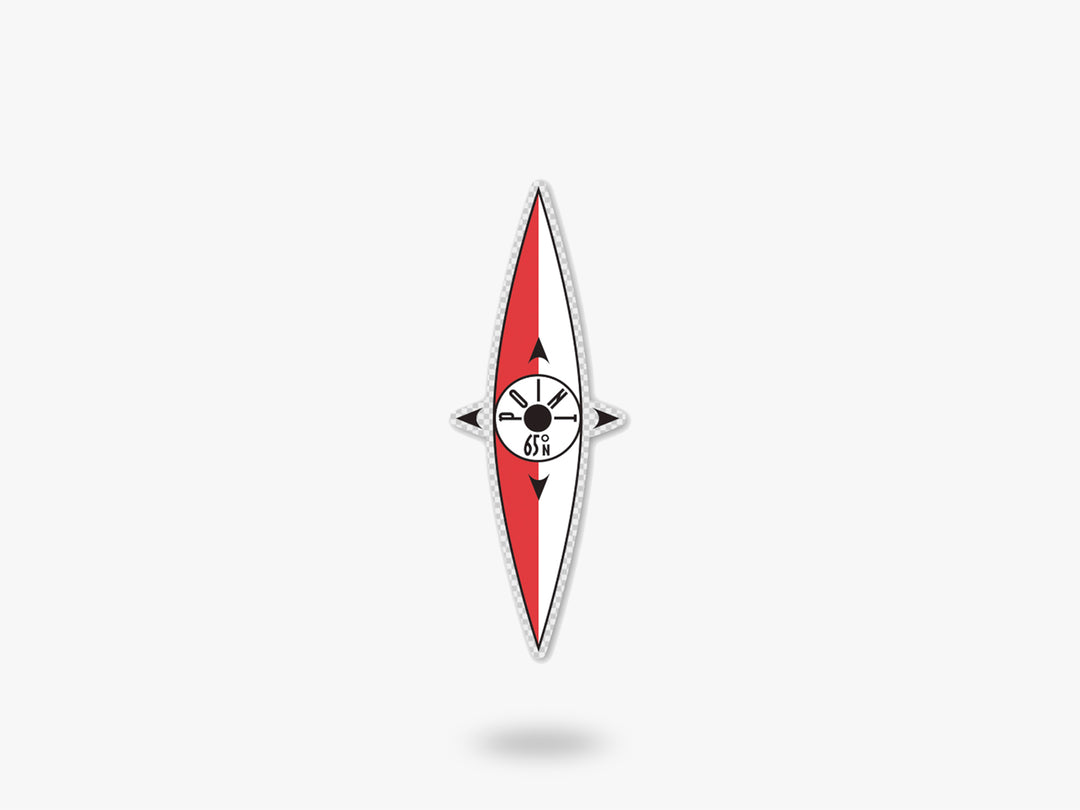 Point 65 Classic Deck Decal 250mm Red/White