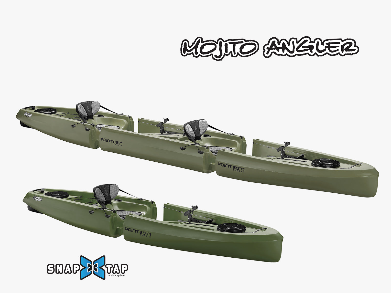 Mojito Angler Sit-On-Top Modular Fishing Kayak - Point 65 Sweden