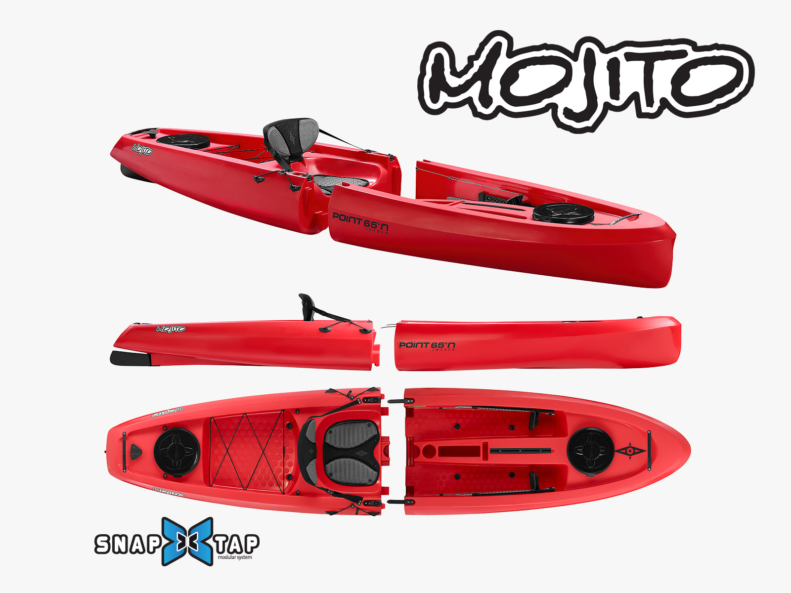 Mojito Solo Tandem Sit-On-Top Modular Kayak - Point 65 Sweden