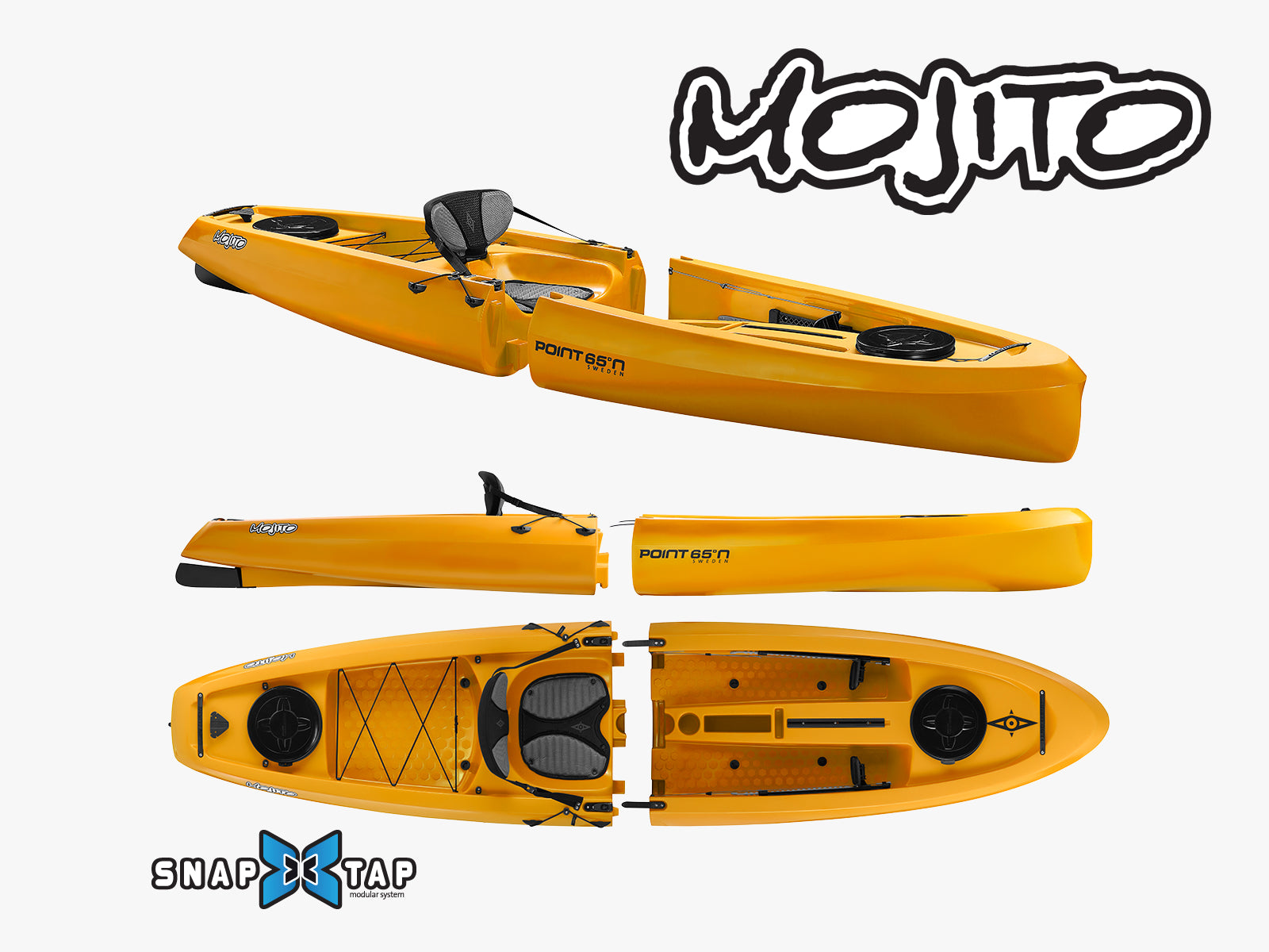 Mojito Solo Tandem Sit-On-Top Modular Kayak - Point 65 Sweden