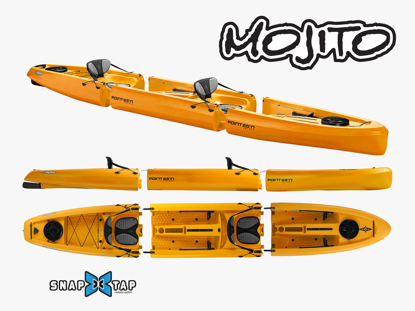 Mojito Solo Tandem Sit-On-Top Modular Kayak - Point 65 Sweden